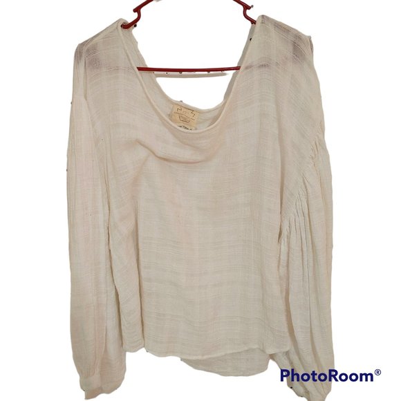 Free People Tops - Final markdown Free People Small petite white cotton blouse - t2